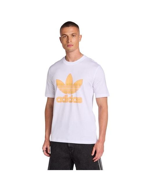 Adidas White Graphics T-Shirts for men