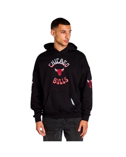Pro Standard Black Bulls Wave Hoodies for men