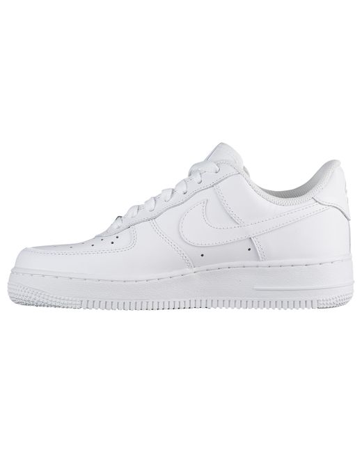 Nike Leather Air Force 1 07 Le Low - Shoes in White/White (White 