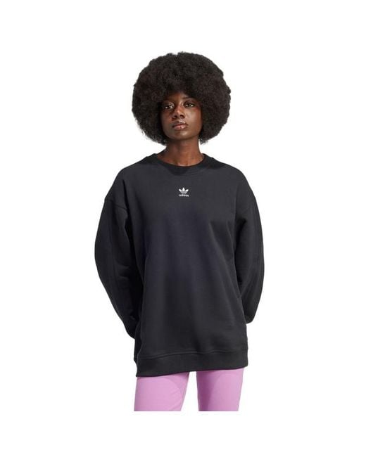 Essentials Oversized Sweatshirt Mujer Camisetas Adidas de color Black