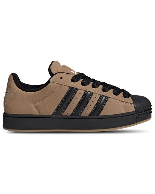 Adidas Brown Superstar Sneakers for men