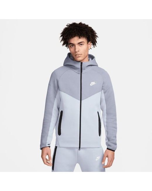 Nike Blue Tech Fleece Hoodies for men
