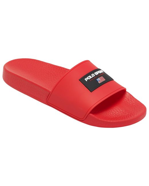 Polo Ralph Lauren Sport Slide - Shoes in Red/Red (Red) for Men - Lyst