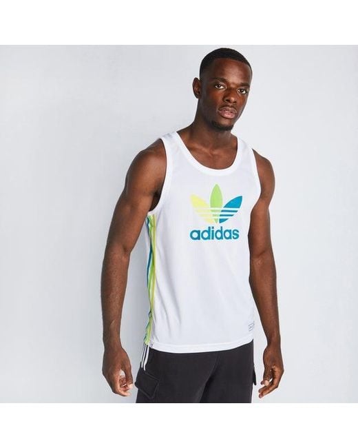 Adidas White Chile 2.0 Sleeveless Top Vests for men