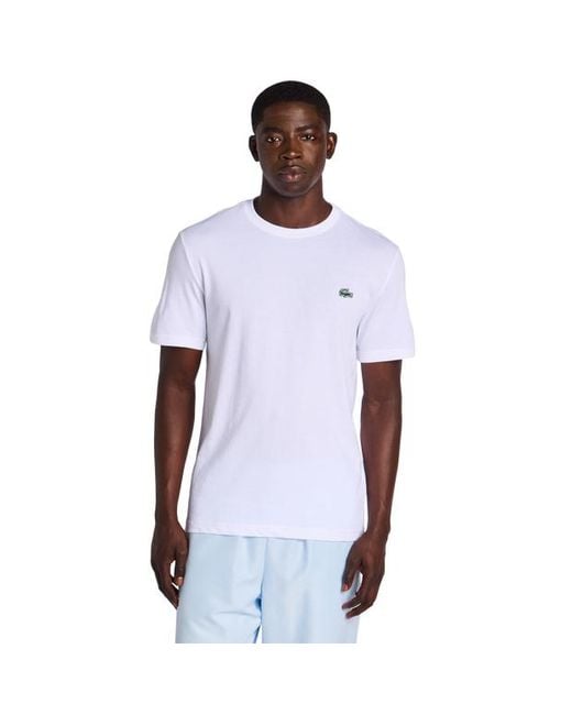 Lacoste White Small Croc T-Shirts for men