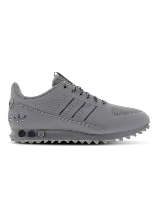 Adidas Gray La Trainer Shoes for men