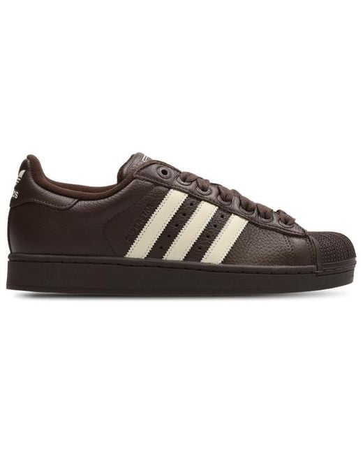Adidas Brown Superstar Sneakers for men