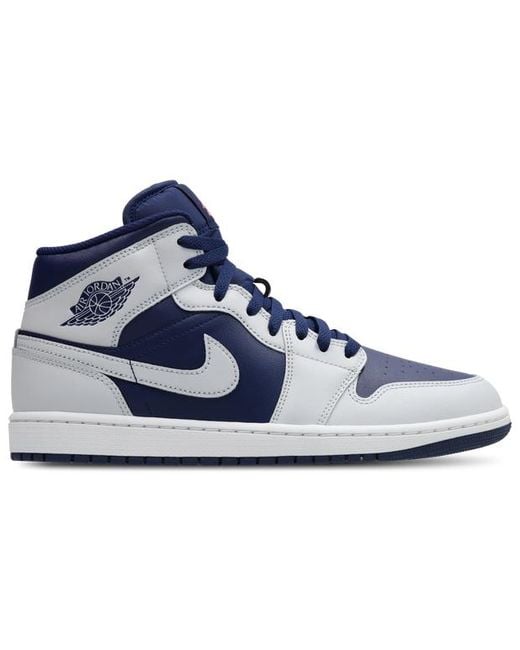 Nike Blue Aj1 Mid Sneakers for men