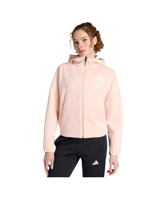Adidas Pink Z.N.E. Full-Zip Hoodie Damen Kapuzenpullover