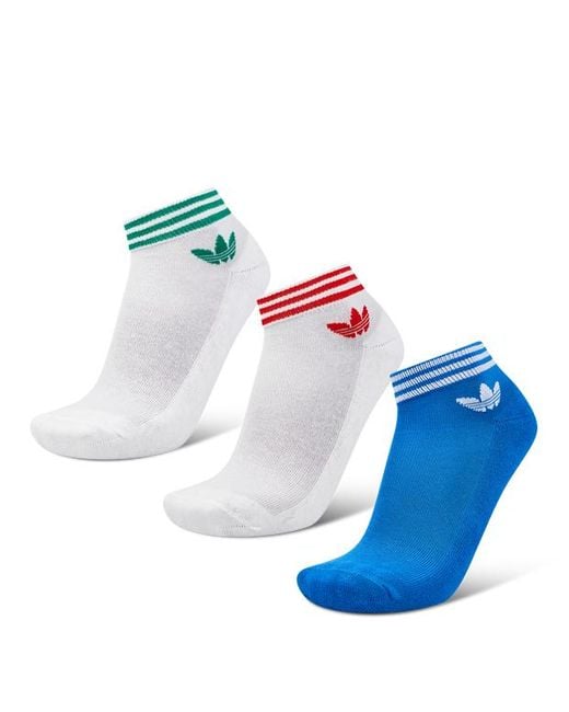 Trefoil Ankle 3 Pack di Adidas in Blue