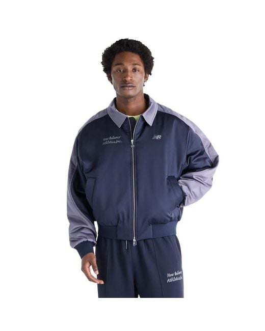 New Balance Blue Sport Legacy Jackets for men