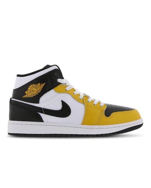 Nike Yellow 1 Mid Shoes for men