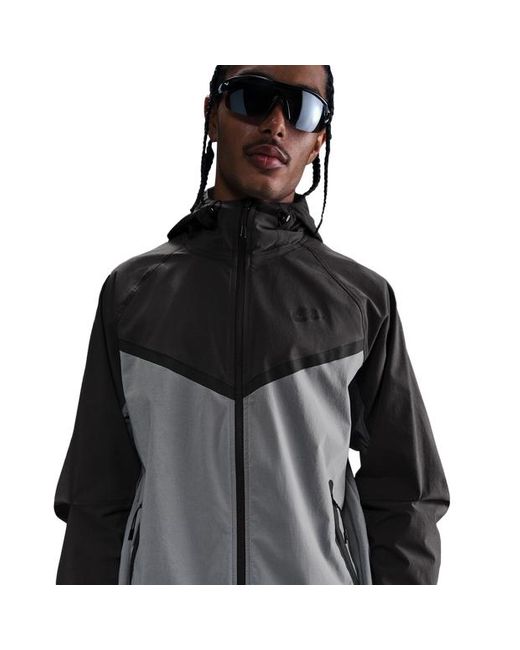 Nike Black Tech Woven Hoodies for men
