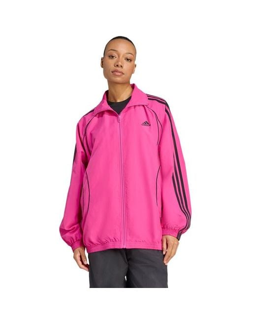 Adidas Teamgeist Adicolor Oversized Track Top Trainingspakken in het Pink
