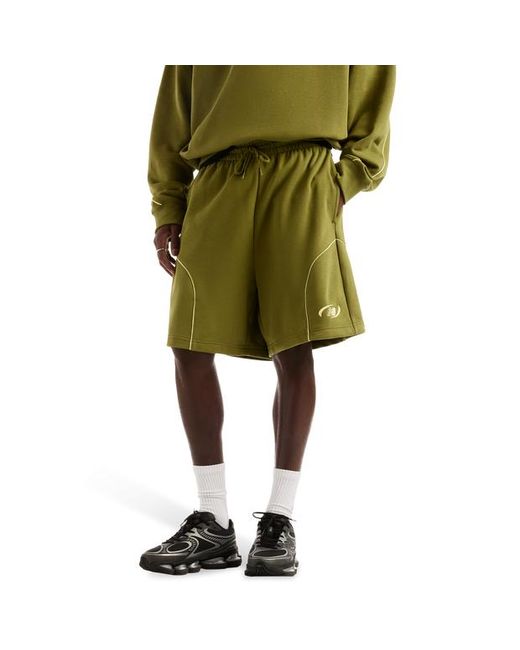 New Balance Green Terry Shorts for men