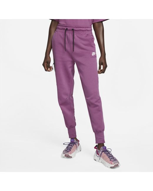 Nike Nsw Tech Fleece Pants in Purple/White (Purple) - Lyst