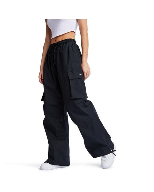 Nike Black Sportswear Mid-Rise Oversized Cargo Trousers