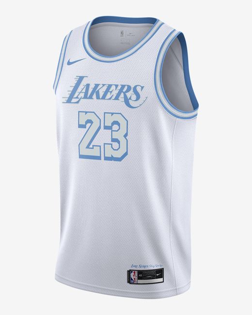 Nike Nba Los Angeles Lakers City Edition Swingman Basketball Tank Top in  Blue for Men | Lyst