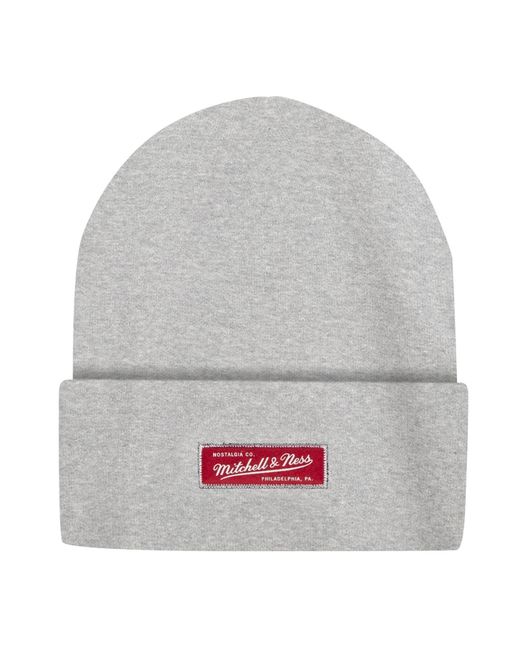Mitchell \u0026 Ness Roll Up Beanie in Gray 