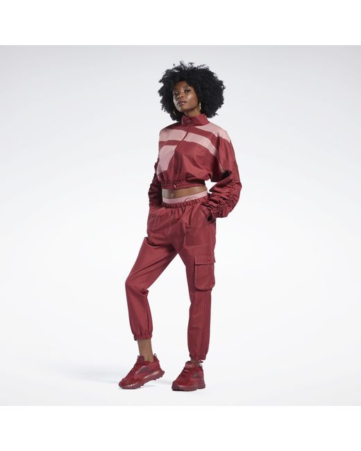 reebok cardi woven satin jacket