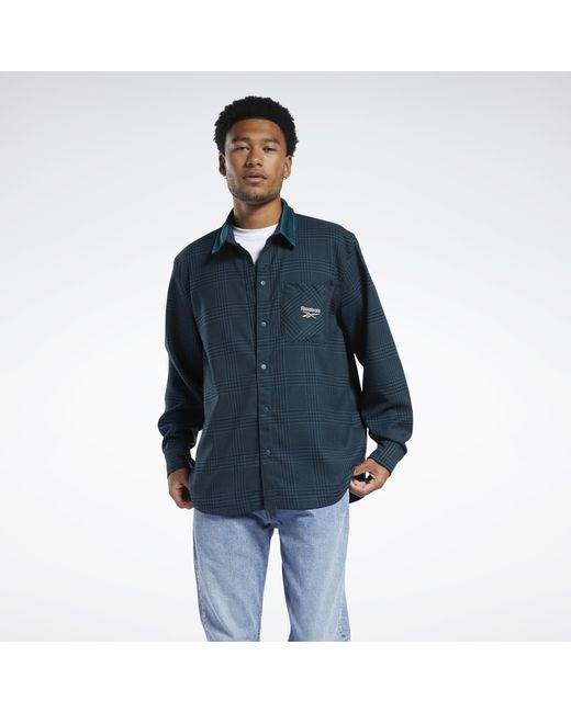Reebok Classics Flannel Shirt in Blue 
