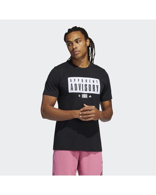 adidas Originals Adidas Dame Extply Opponent Advisory Ss Basketball T-shirt  in Black for Men | Lyst