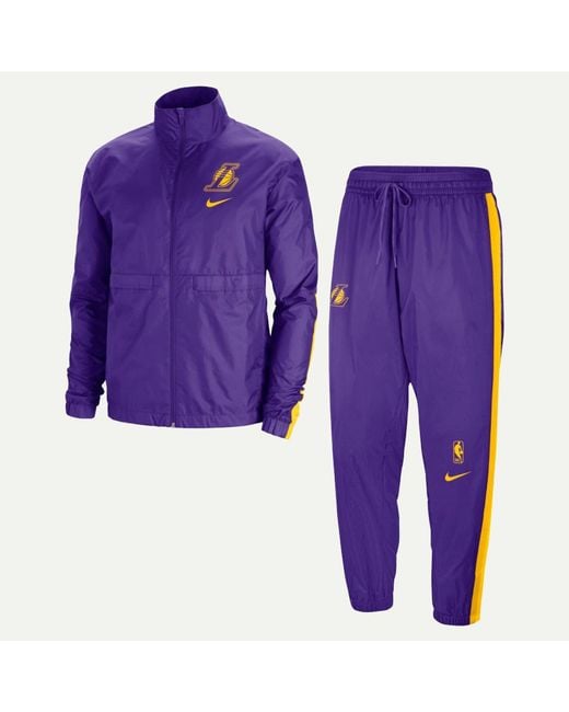 Nike Los Angeles Lakers Courtside Nba Tracksuit in Purple for Men | Lyst