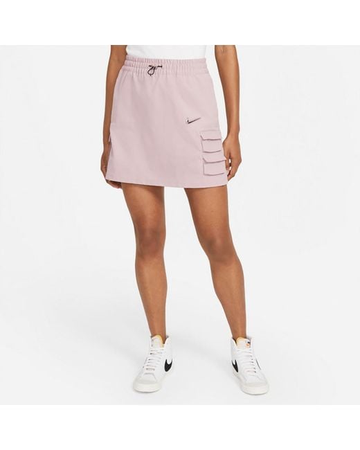 Nike Sportswear Swoosh Skirt in Pink | Lyst