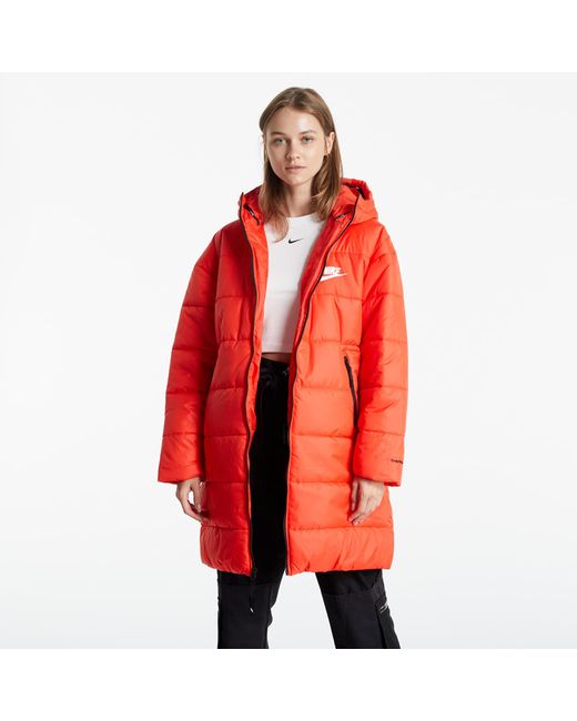 Nike Sportswear Therma-fit Repel Classic Hooded Parka in Red | Lyst UK
