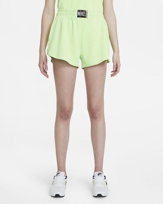 Nike Sportswear Washed Shorts in Green | Lyst