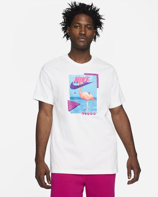 Nike Sportswear Flamingo Ss Lifestyle T-shirt in White for Men | Lyst