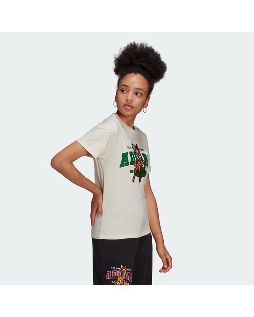 adidas Originals X Disney Bambi Graphic Ss Lifestyle T-shirt | Lyst