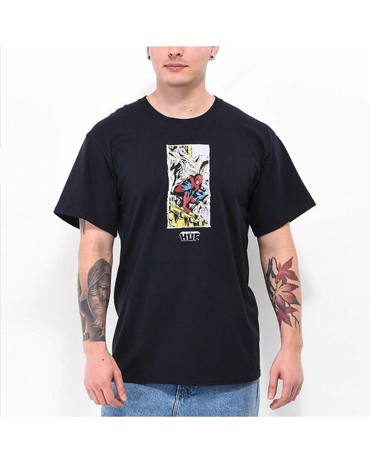 Huf X Marvel Spider-man Moody T-shirt in Black for Men | Lyst