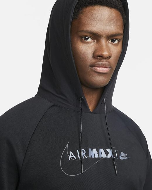 Nike Sportswear Air Max Fleece Pullover Hoodie in Black for Men | Lyst