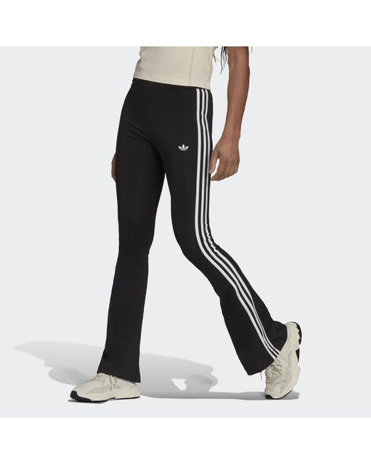 adidas Originals Flared Stretchy Joggers in Black | Lyst