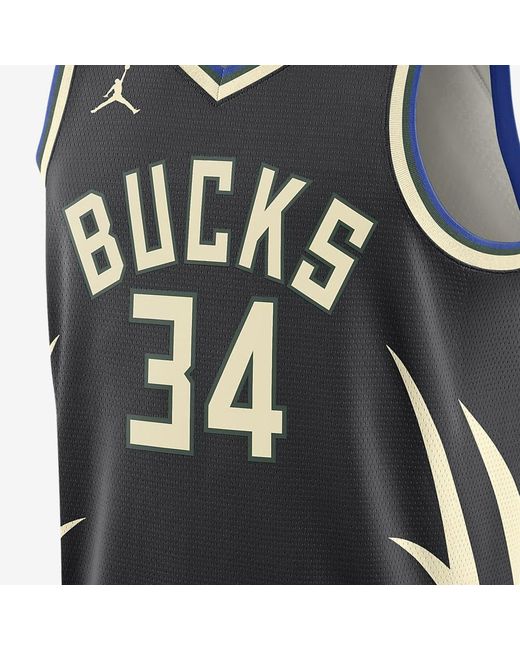 Nike Milwaukee Bucks Statement Edition Jordan Dri-fit Nba Swingman Jersey  In Black, for Men | Lyst
