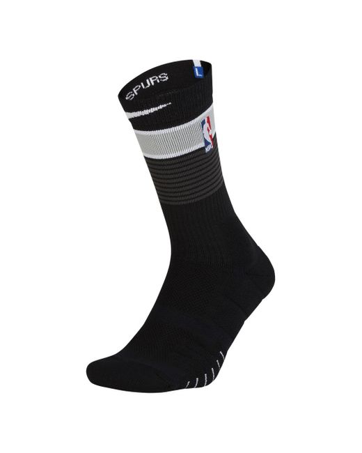 Nike Nba San Antonio Spurs Elite Quick Crew Socks in Black for Men Lyst