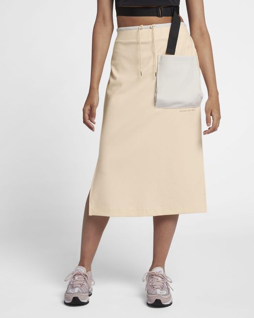 Nike Nsw Tech Pack Skirt in Natural - Lyst