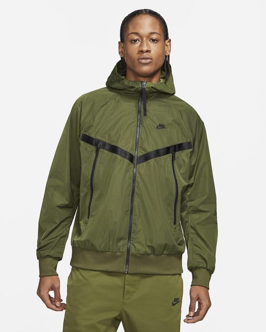 Nike Synthetic Sportswear Premium Essentials Unlined Hooded Windrunner  Jacket in Green for Men - Save 17% | Lyst