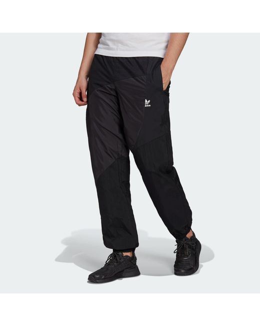 adidas Originals Adicolor Fabric Block Full Woven Track Pants in Black for  Men | Lyst