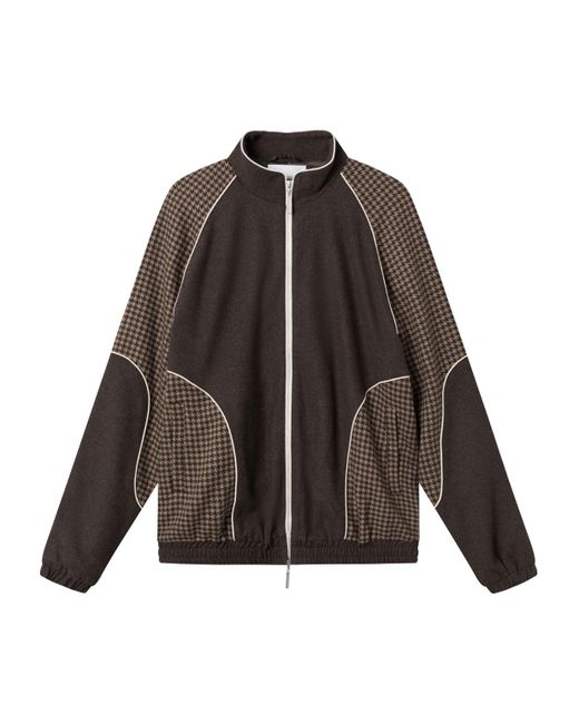 Les Deux Kane Wool Track Jacket in Brown for Men Lyst