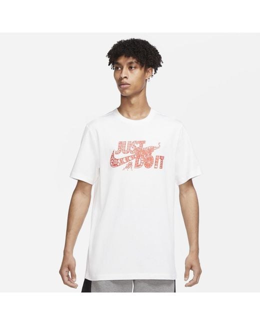 Nike Just Do It Ss Lifestyle T-shirt in White for Men - Lyst