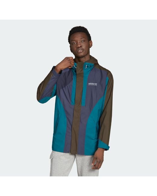 adidas Originals Adventure Squamish 93 Loop Windbreaker Jacket in Blue ...
