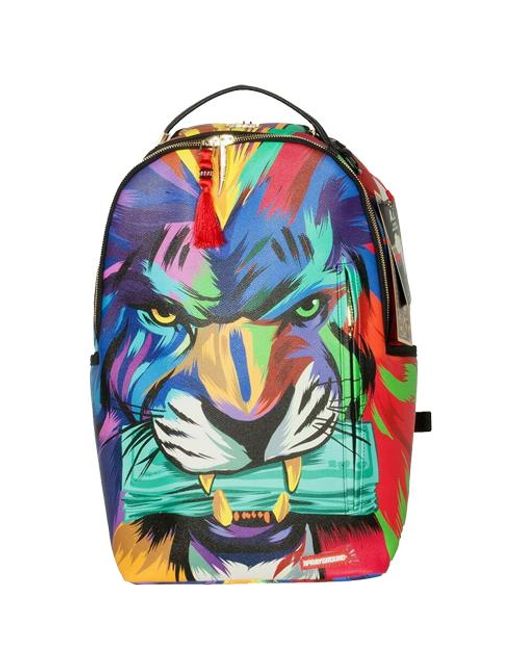 Sprayground Tiger Paint Backpack in Blue Lyst
