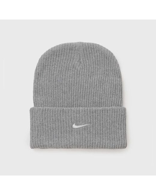Nike Utility Swoosh Beanie Cap in Gray for Men | Lyst