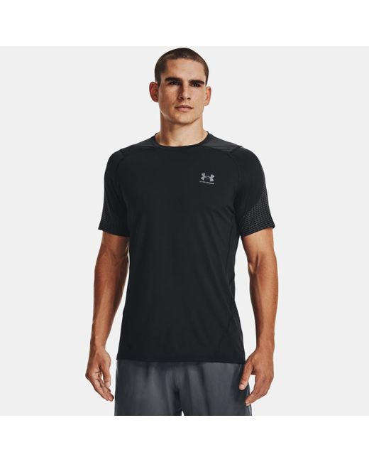 Under Armour Heatgear Fitted Ss Training T-shirt in Black for Men | Lyst