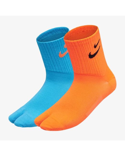 Nike Wildcard Double Swoosh Ankle Socks (2 Pairs) in Orange for Men | Lyst
