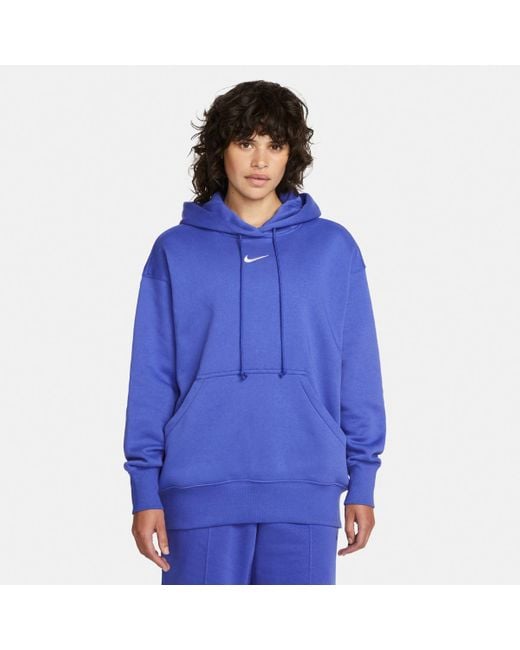 Nike Sportswear Phoenix Fleece Hoodie in Blue | Lyst