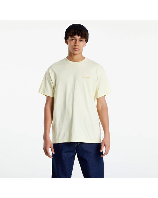 Carhartt WIP Script Embroidery Ss Lifestyle T-shirt in White for Men | Lyst