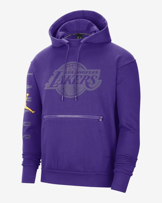 Nike Jordan Nba Los Angeles Lakers Courtside Fleece Pullover Hoodie in ...